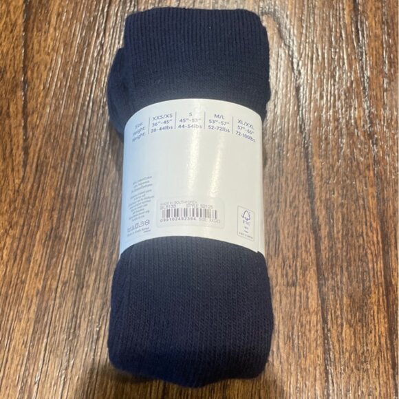 NEW Crewcuts Girls' Sz XXS/XS (2-5) Ribbed Tights Navy Blue Cotton Blend Spandex - Picture 6 of 7